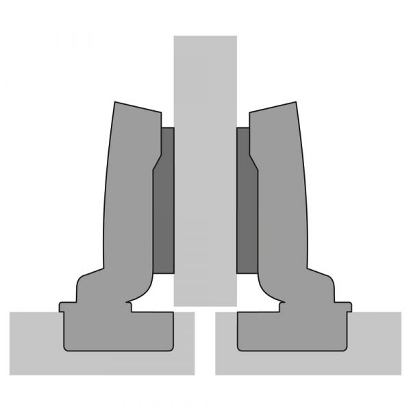 Hettich - Sensys 110° Hinge With Integrated Silent System + Cross Mounting Plate